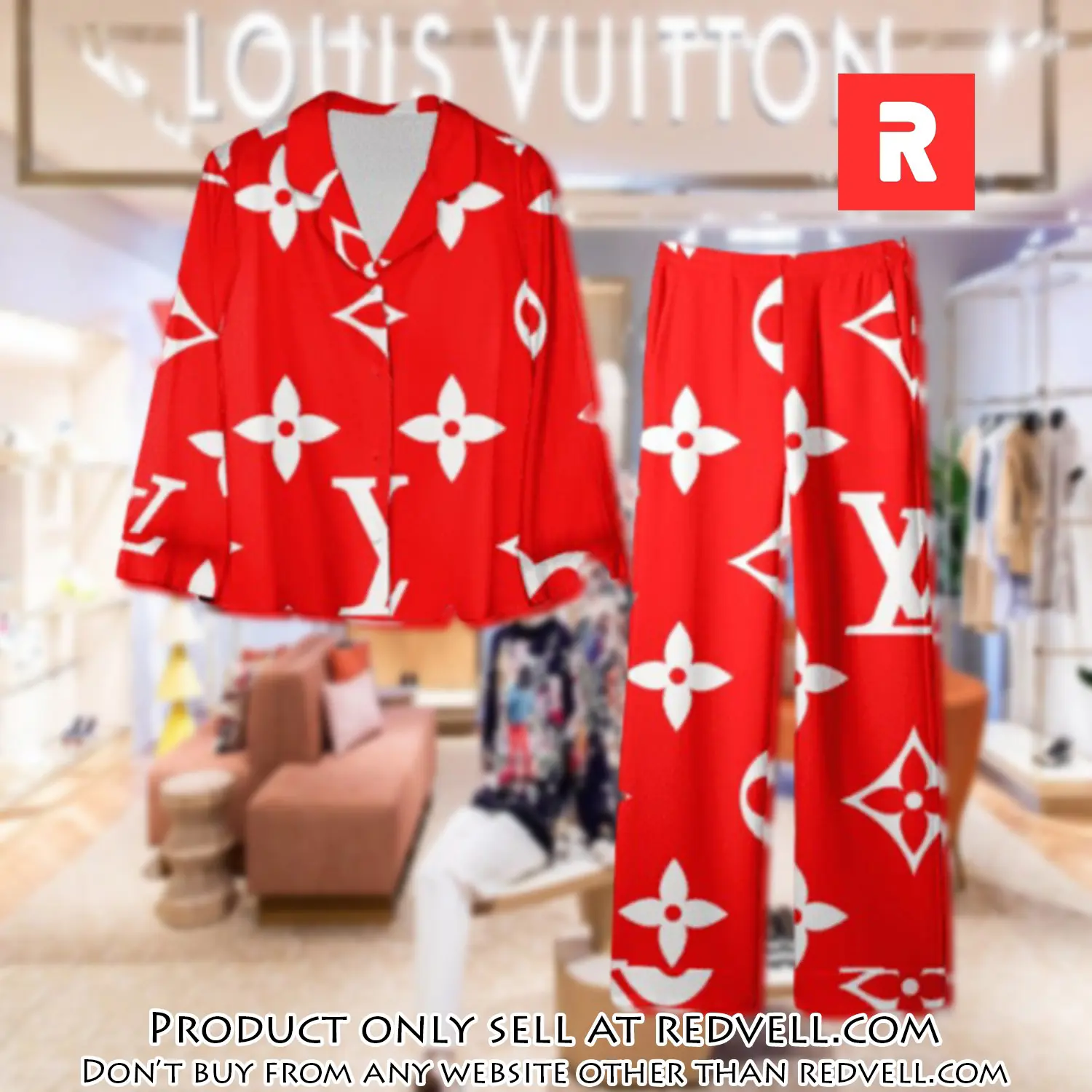 Trending luxury lv satin pajama set pjs1094 rv5536085